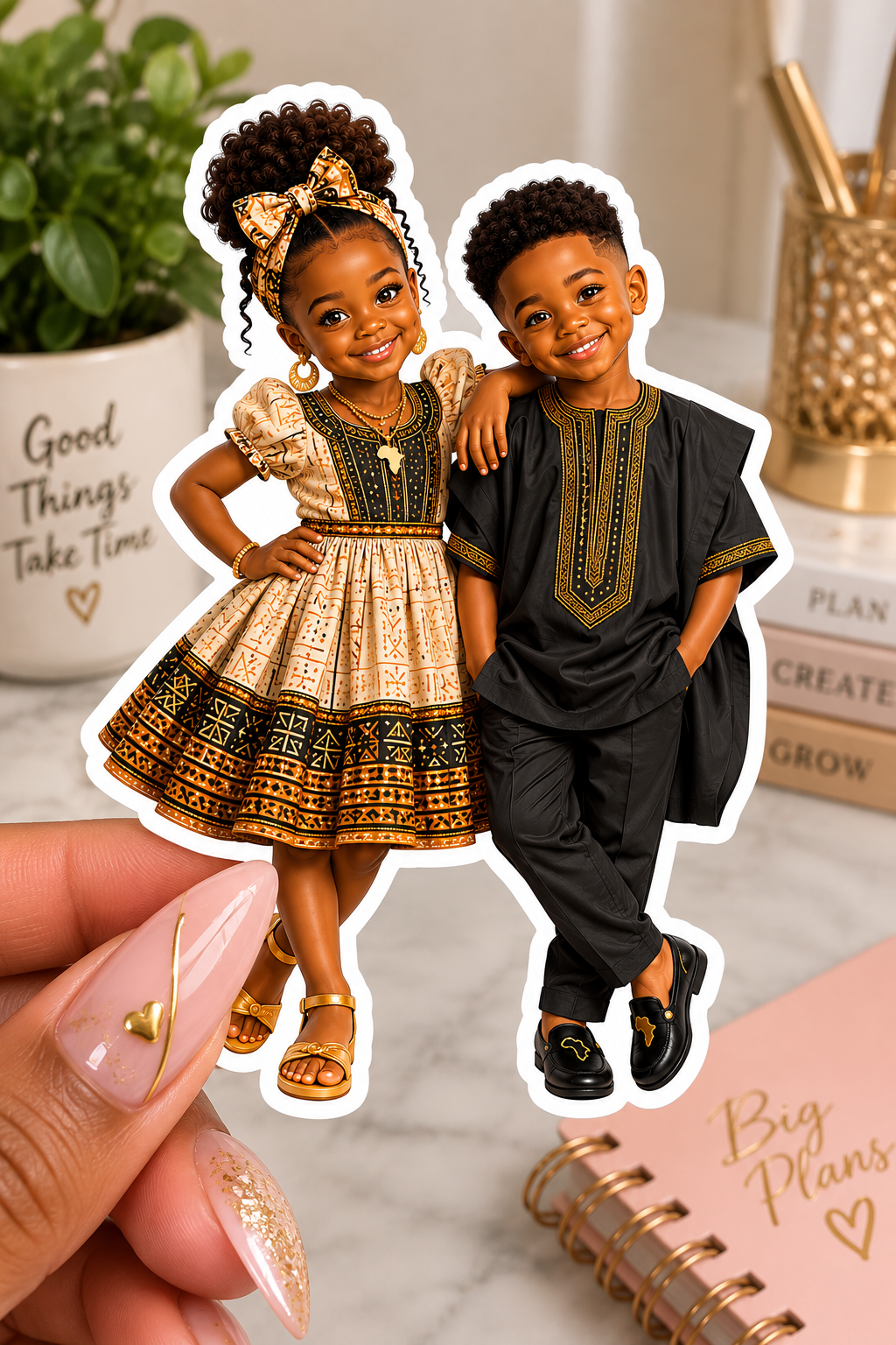 Brother & Sister – Cultural Children Sticker