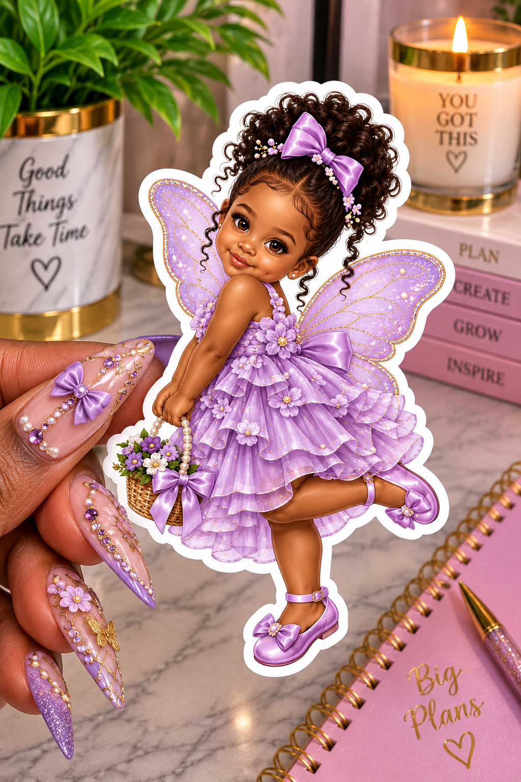 Lavender Garden Fairy Sticker