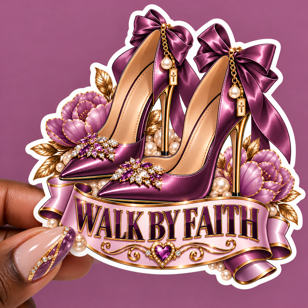 Walk by Faith – Luxury Stiletto  Sticker