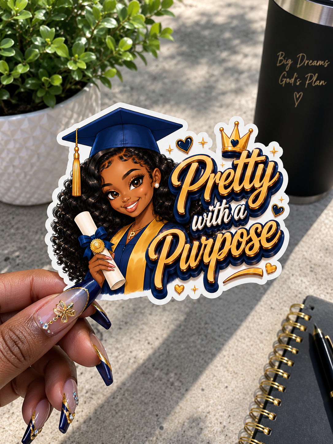 Pretty Graduation Sticker