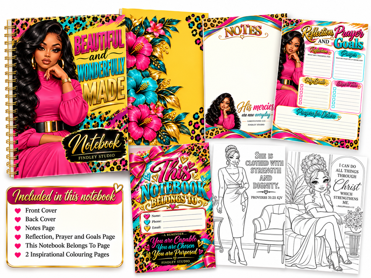 Beautiful and Wonderfully Made Spiral Notebook
